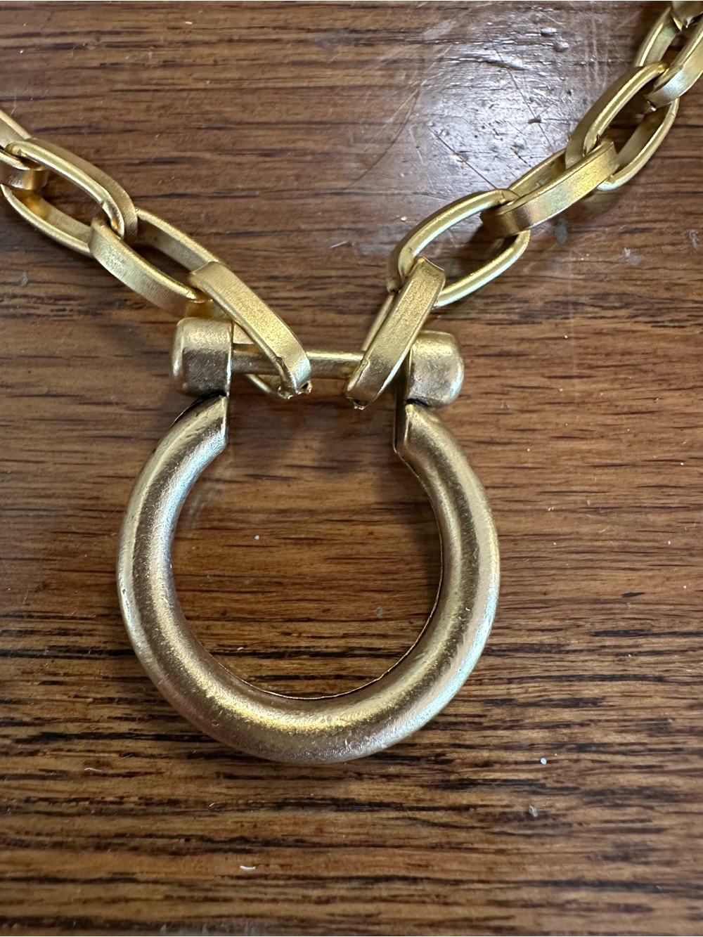 YOCHI Gold-tone Horsebit Link Chain Necklace - Picture 7 of 11